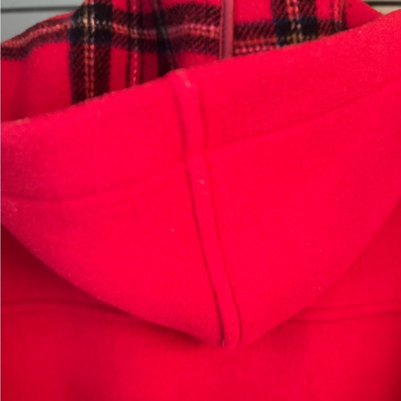 Rare Vintage Burberry Red Toggle Pea Coat in Perfect Condition/Size Large - Picture 4 of 7